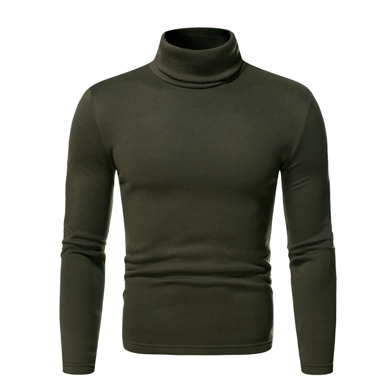 Herren Figurbetonter Rollkragenpullover aus Feinstrick Nord Taschen