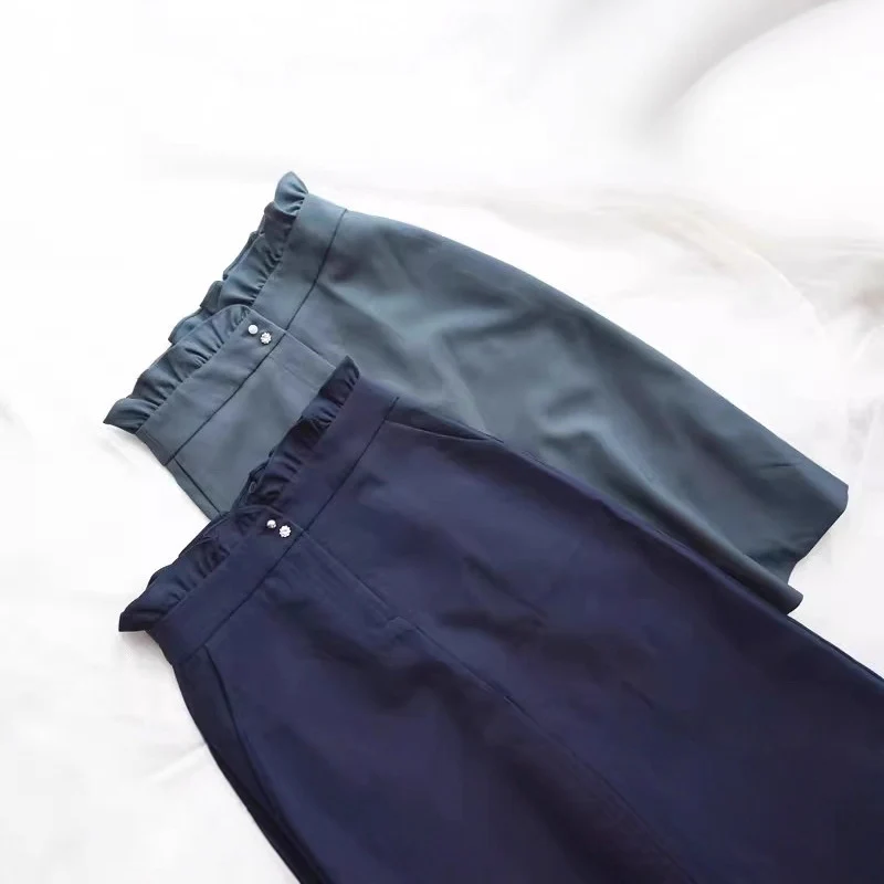 Damen Rüschenbluse mit Perlen‑Zierknopf und Manschettenrüsche Nord Taschen