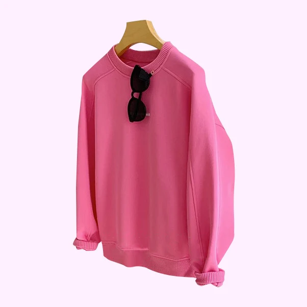 Damen Oversize-Sweatshirt mit Rippbündchen und softer Innenseite Nord Taschen