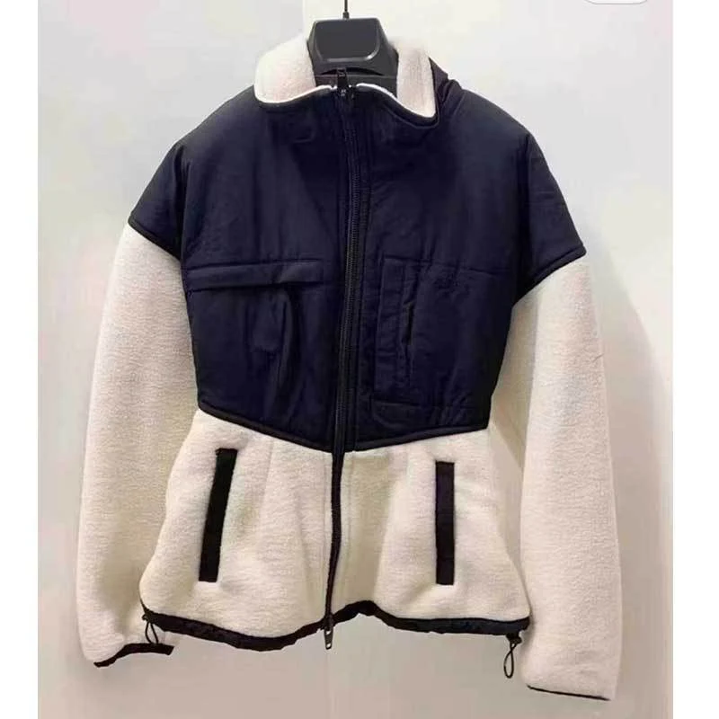 Damen Hybrid-Fleecejacke mit wattiertem Oberteil, Stehkragen und tailliertem Schößchen Nord Taschen