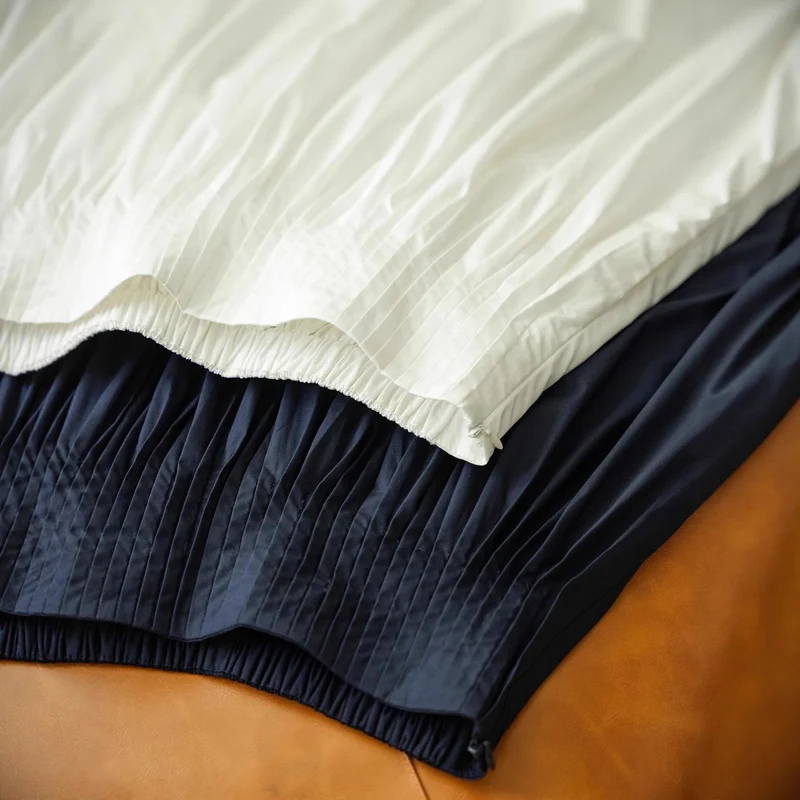 Damen Midirock mit hoch angesetztem Faltenbund und weitem, gerafftem Volumen Nord Taschen
