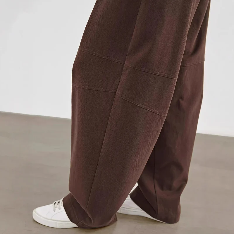 Damen Weite Highwaist-Bundfaltenhose im Cargo-Look mit extra weitem Bein Nord Taschen