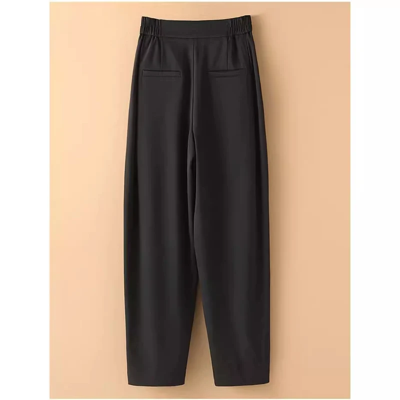 Damen Hochtaillierte tapered Anzughose mit elastischem Rückbund, Bügelfalte & Eingrifftaschen Nord Taschen