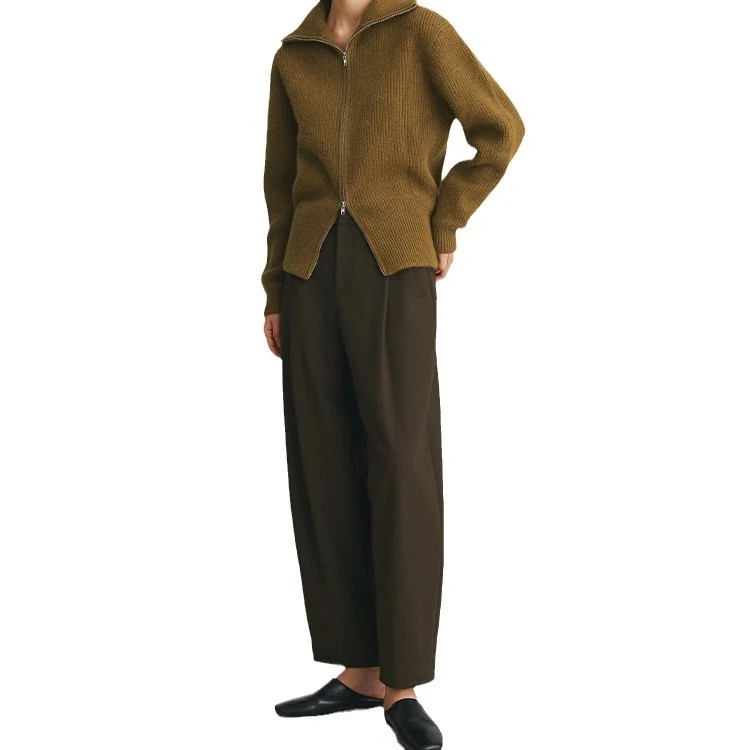 Damen Tailored Highwaist-Culottehose mit Bundfalten und Eingrifftaschen Nord Taschen