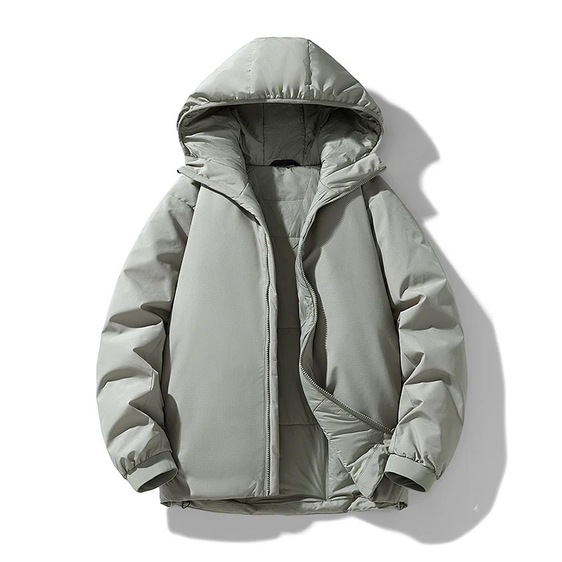 Herren Gefütterte Thermo-Winterjacke mit Kapuze, winddichter Shell und elastischen Bündchen Nord Taschen
