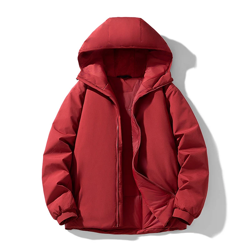 Herren Gefütterte Thermo-Winterjacke mit Kapuze, winddichter Shell und elastischen Bündchen Nord Taschen