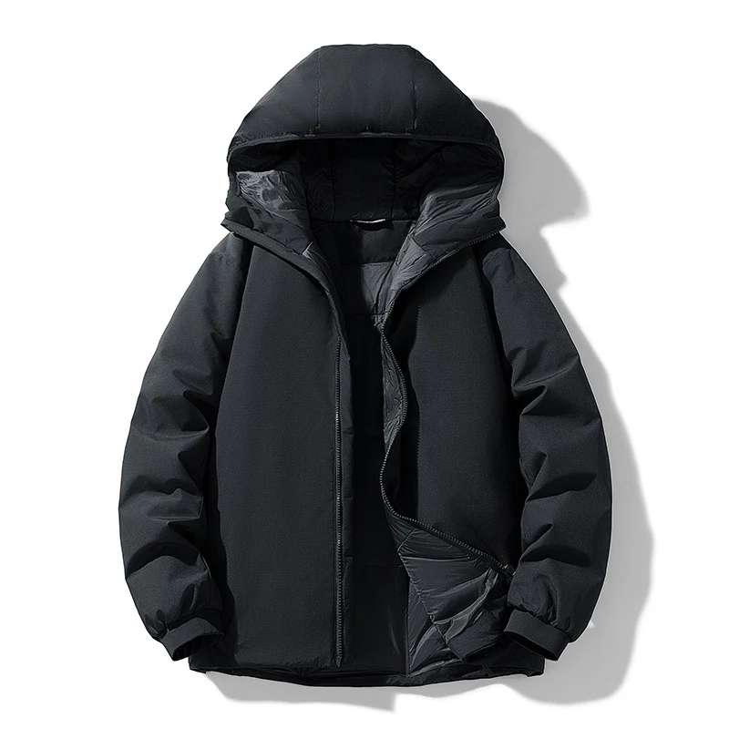 Herren Gefütterte Thermo-Winterjacke mit Kapuze, winddichter Shell und elastischen Bündchen Nord Taschen