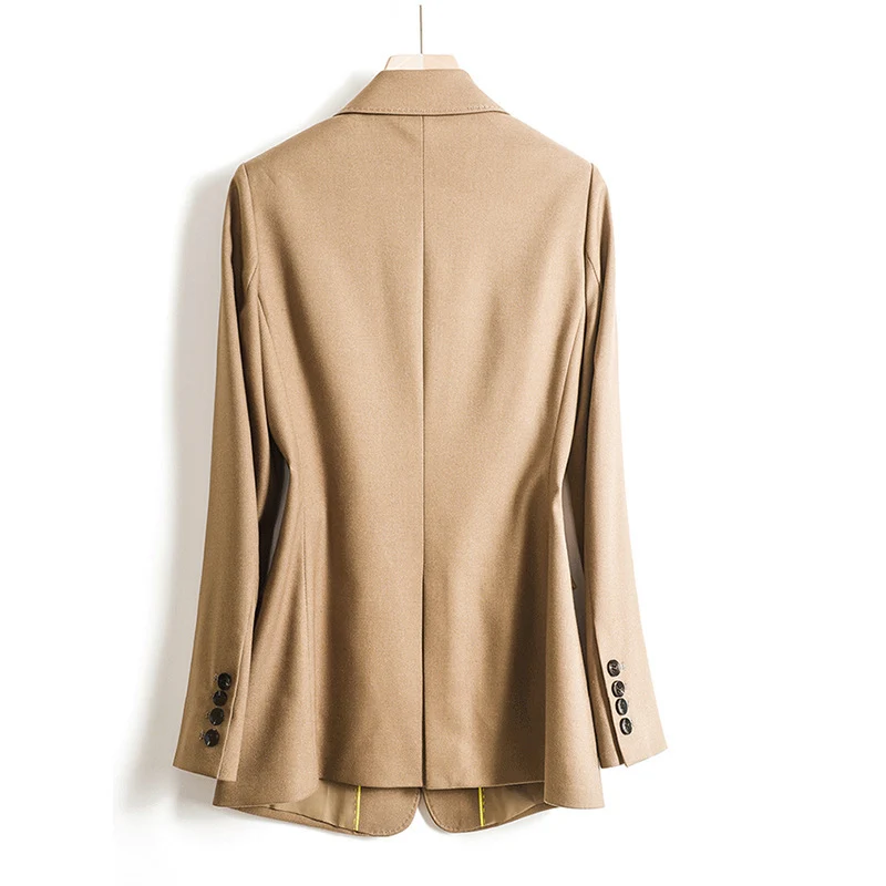 Damen Taillierter Einreihiger Blazer mit Ein-Knopf-Verschluss und Pattentaschen Nord Taschen