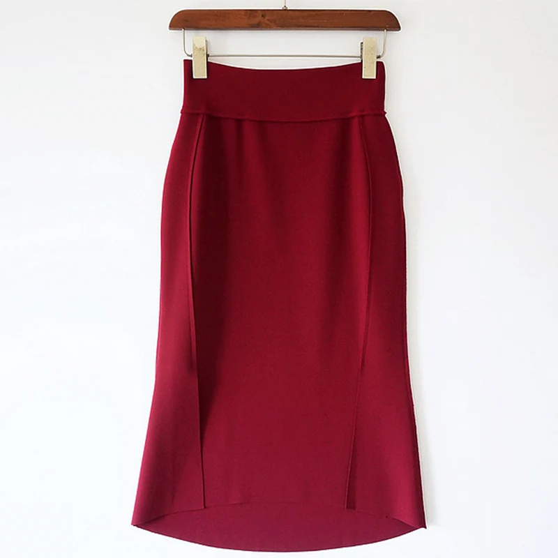 Damen Taillenhoher Midirock mit schlanker A‑Linien‑Silhouette Nord Taschen