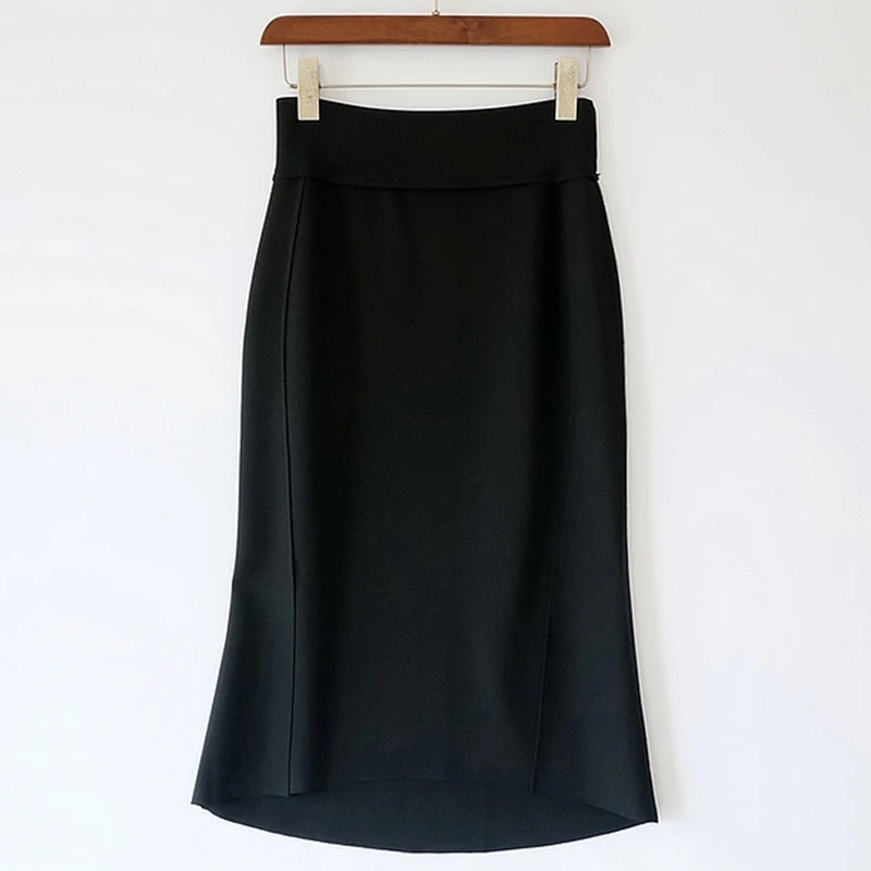 Damen Taillenhoher Midirock mit schlanker A‑Linien‑Silhouette Nord Taschen