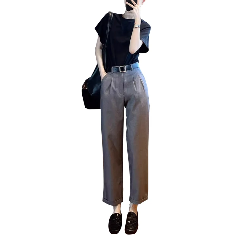 Damen Culotte-Anzughose mit Bundfalten und Umschlag Nord Taschen