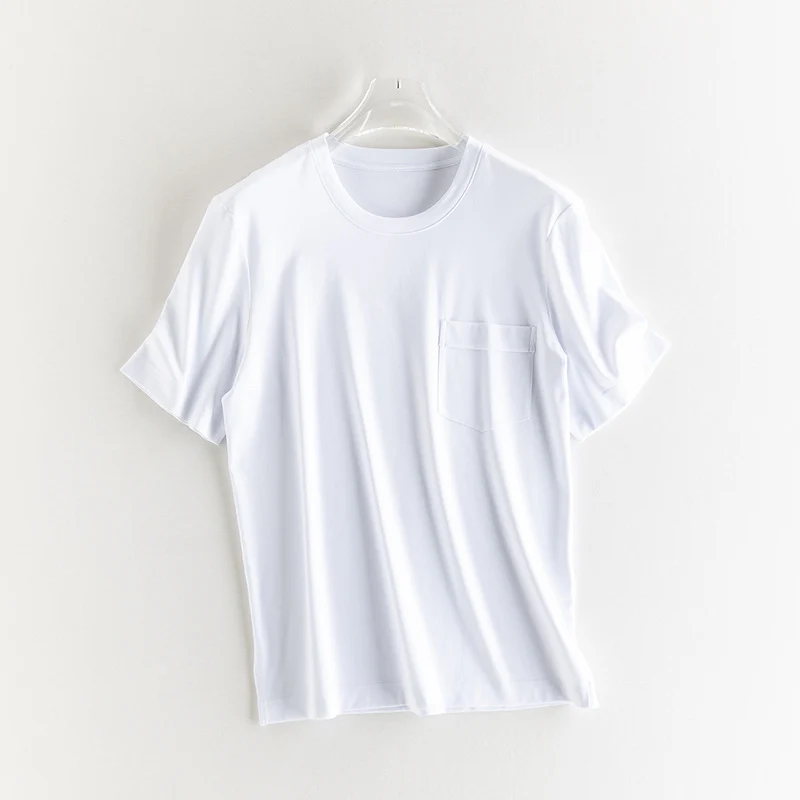 Herren Kurzärmeliges Pocket-T-Shirt aus feinem Modal-Jersey Regular Fit Nord Taschen