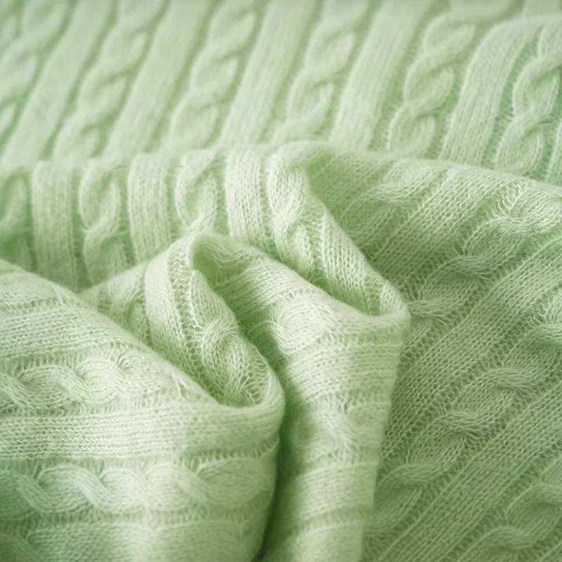 Damen Kurzarm-Strickpullover mit Zopfmuster und feinem Rundhalsausschnitt Nord Taschen