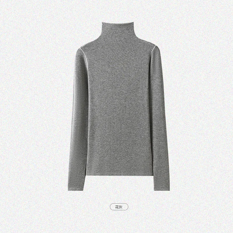 Damen Slim-Fit Rollkragen-Feinstrickshirt mit langem Arm Nord Taschen