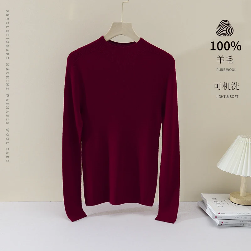Damen Schlanker Feinstrick-Rundhalspullover mit Raglan-Schultereinsatz Nord Taschen