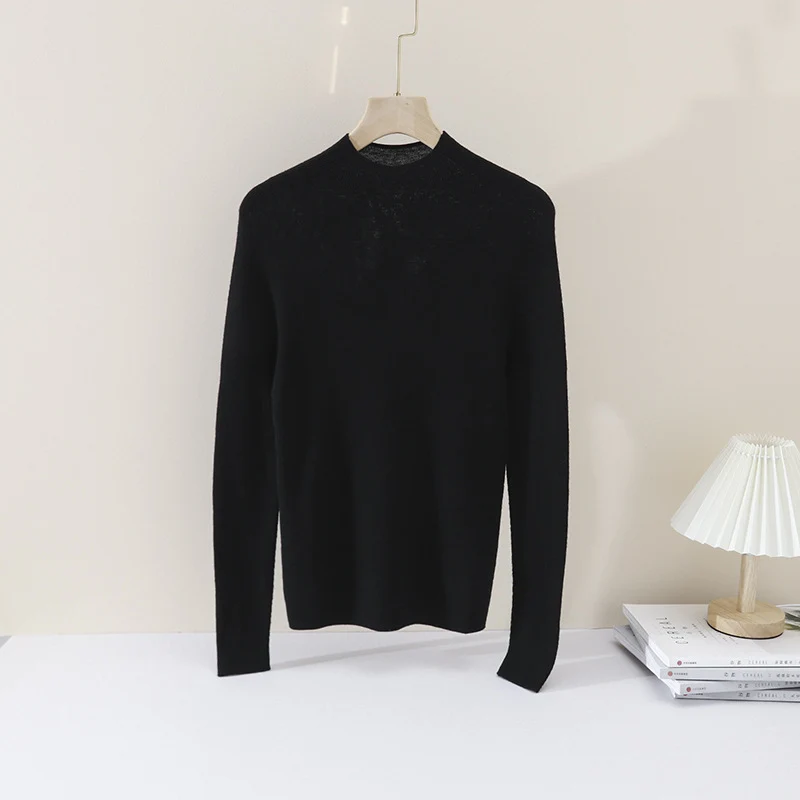 Damen Schlanker Feinstrick-Rundhalspullover mit Raglan-Schultereinsatz Nord Taschen