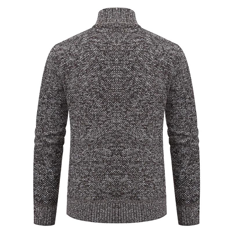 Herren Feiner Jacquard-Cardigan mit durchgehendem Reißverschluss, Stehkragen und Eingrifftaschen Nord Taschen