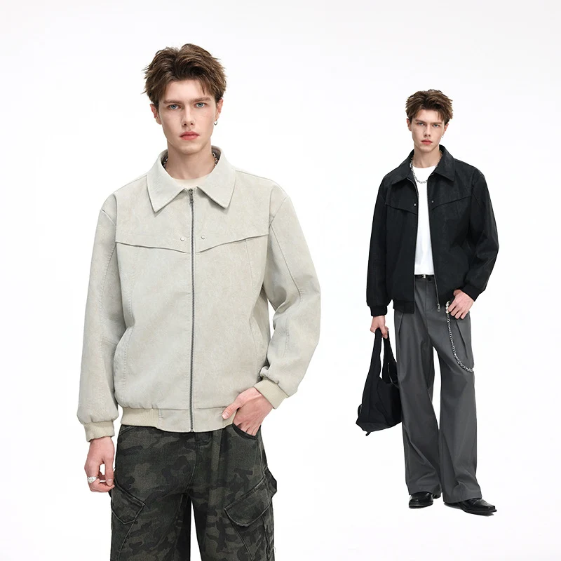 Herren Leichte Harrington‑Jacke im Overshirt‑Stil mit Rippbündchen Nord Taschen