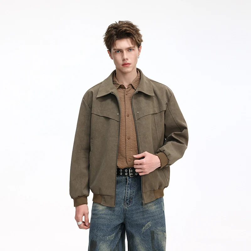Herren Leichte Harrington‑Jacke im Overshirt‑Stil mit Rippbündchen Nord Taschen