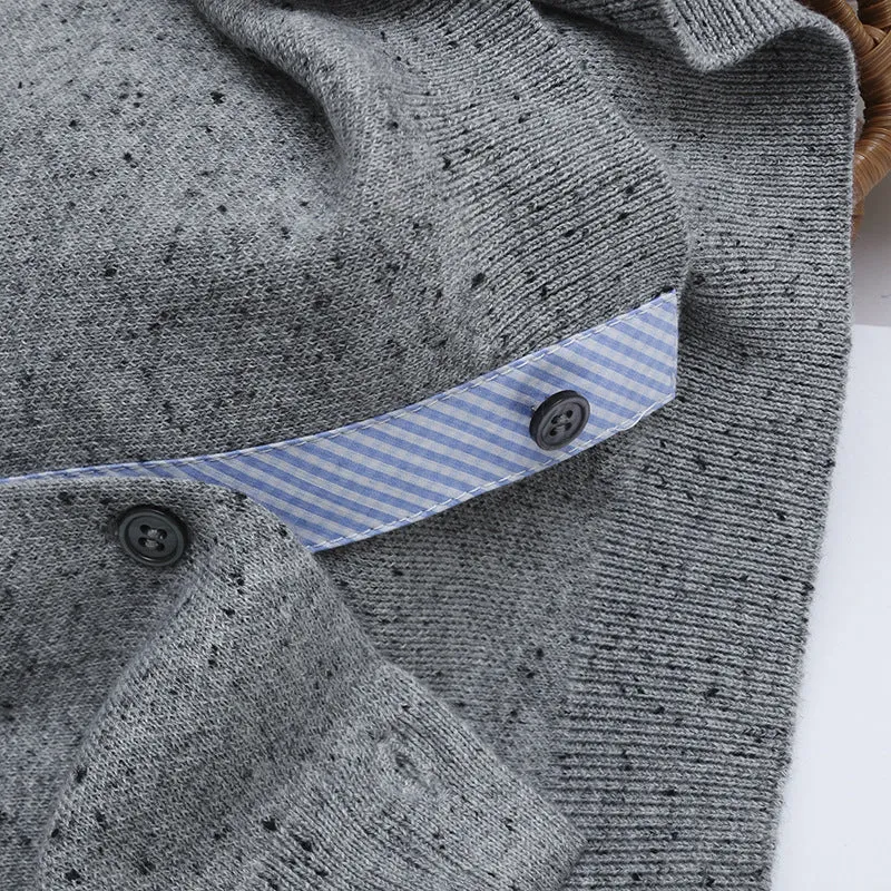 Damen Kurz geschnittener Feinstrick-Cardigan mit kontrastierenden Hemdblusenmanschetten Nord Taschen