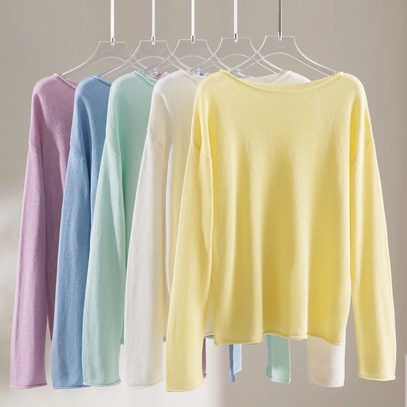 Damen Lockeres Boatneck-Feinstrickshirt mit überschnittenen Schultern & kaschierendem Fall Nord Taschen