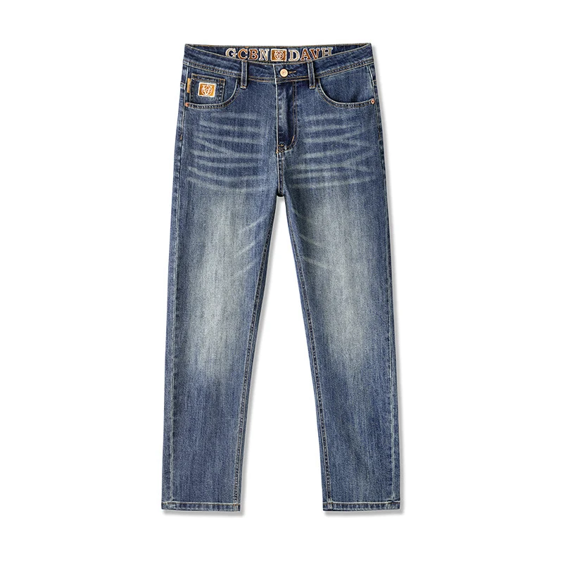 Herren Elastische Denim-Jeans Slim-Straight mit Komfortbund Nord Taschen