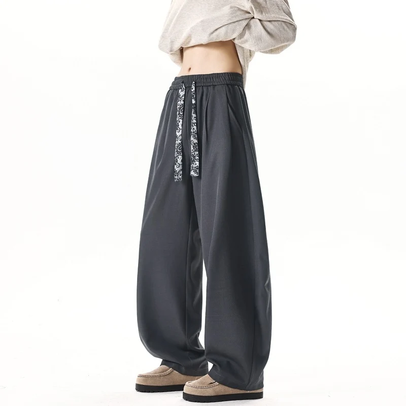 Damen Weite Lounge-Hose mit hohem Bund, Kordelzug und weitem Bein Nord Taschen