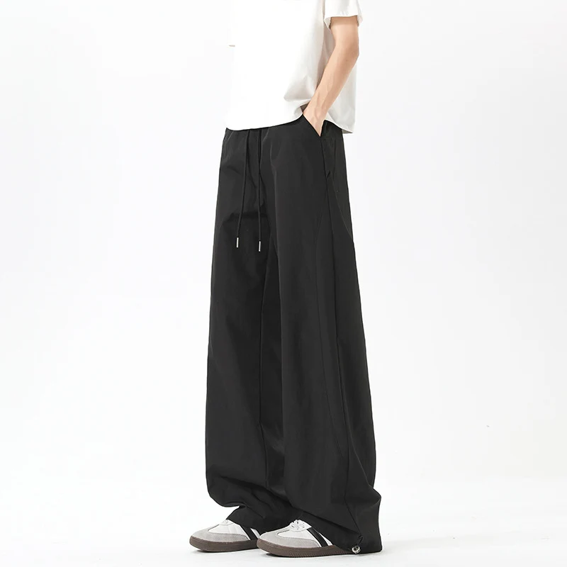 Damen Weite High‑Waist Loungehose mit elastischem Bund, Tunnelzug und Wide‑Leg-Schnitt Nord Taschen