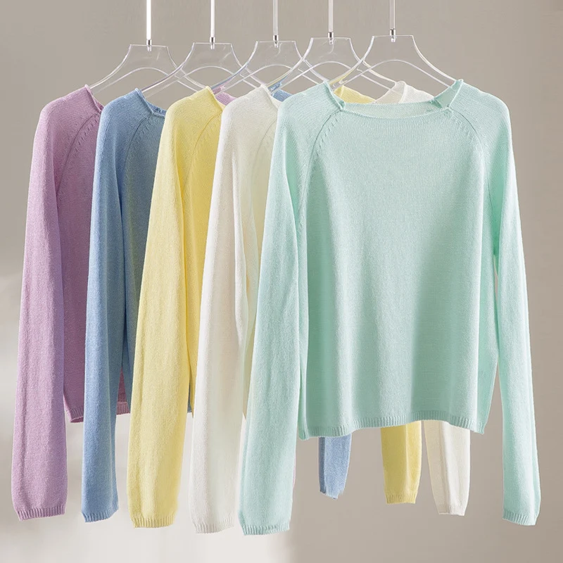 Damen Feinstrickpullover mit Raglanärmeln und weiter Passform Nord Taschen