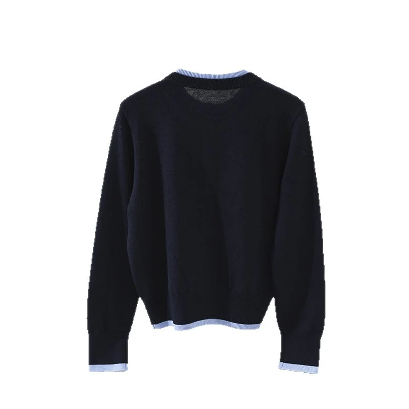 Damen Leichter Feinstrick-Cardigan mit Rundhals, Kontrastbündchen und durchgehender Knopfleiste Nord Taschen