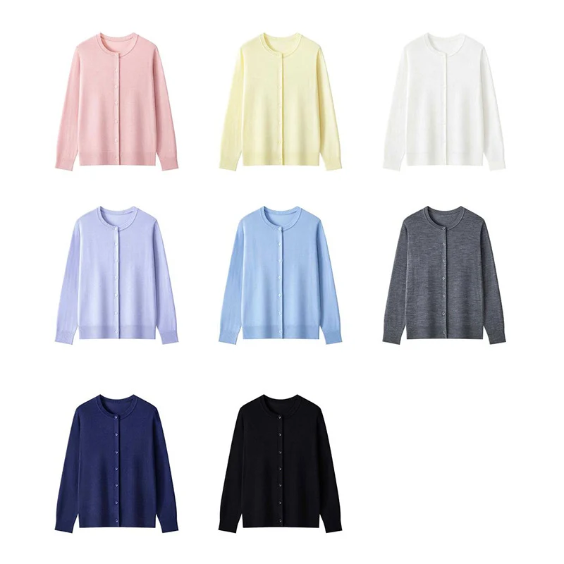 Damen Feinstrick-Cardigan mit Rundhalsausschnitt und Knopfleiste Nord Taschen