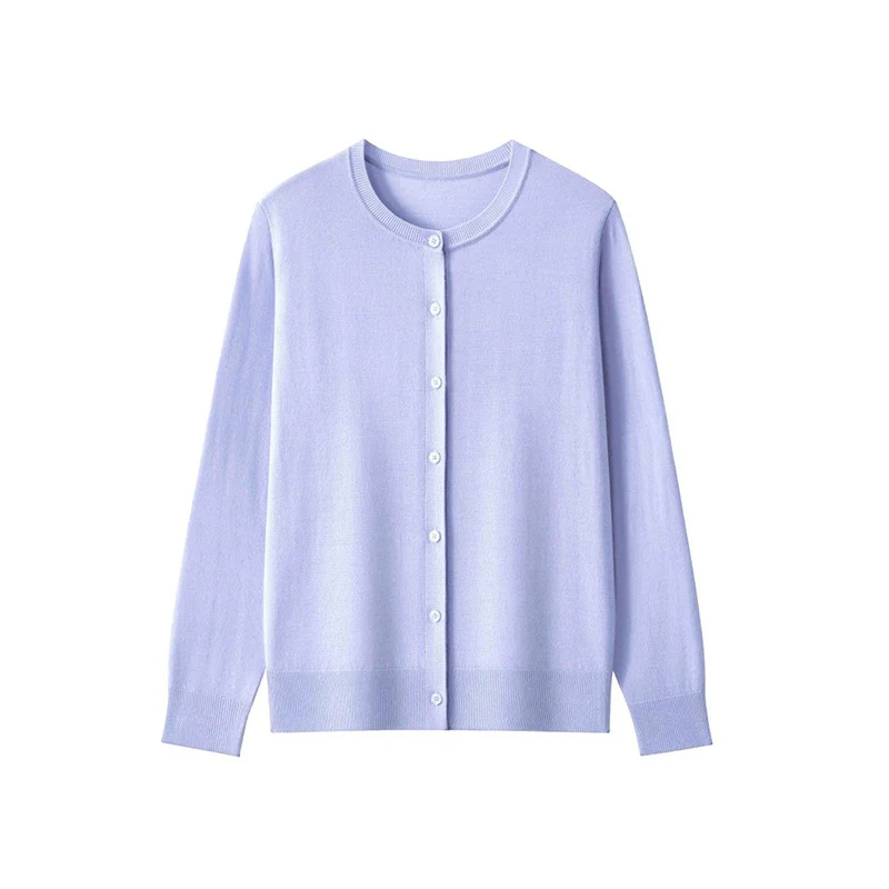 Damen Feinstrick-Cardigan mit Rundhalsausschnitt und Knopfleiste Nord Taschen