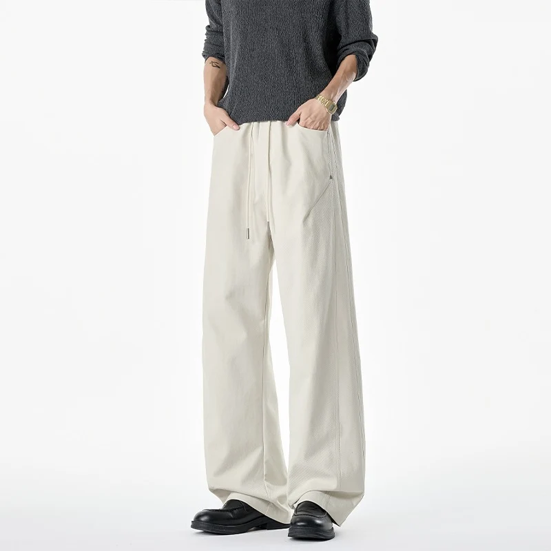 Damen Weit geschnittene Loungehose mit Kordelzug, hoher Taille und tiefen Eingrifftaschen Nord Taschen
