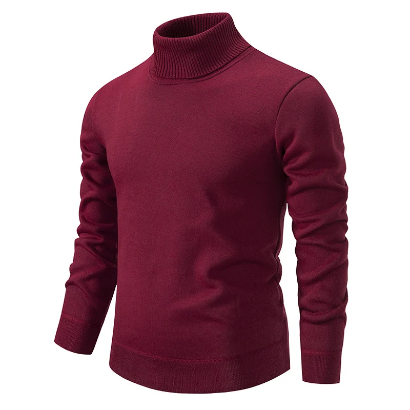 Herren Feinstrick Rollkragenpullover mit schmaler Passform und gerippten Bündchen Nord Taschen