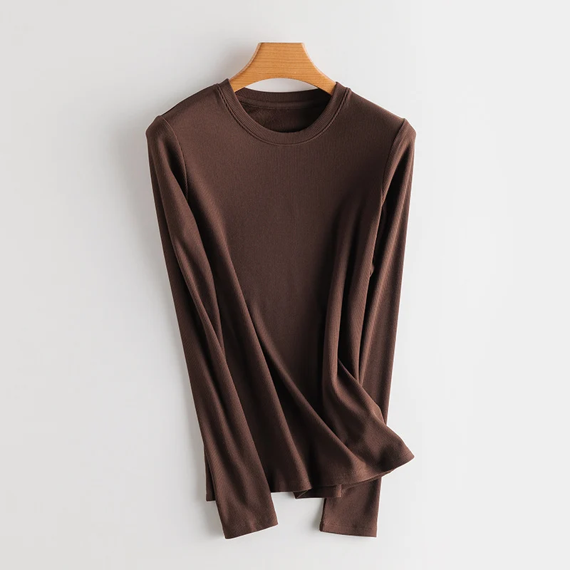 Damen Feines Ripp-Langarmshirt mit Rollkragen und Volantkanten Nord Taschen