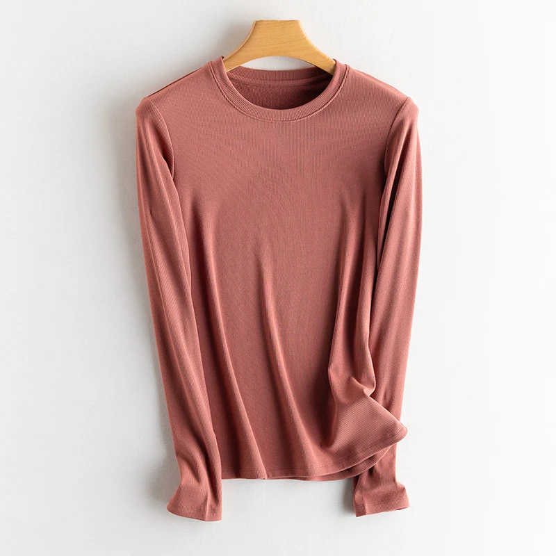Damen Feines Ripp-Langarmshirt mit Rollkragen und Volantkanten Nord Taschen