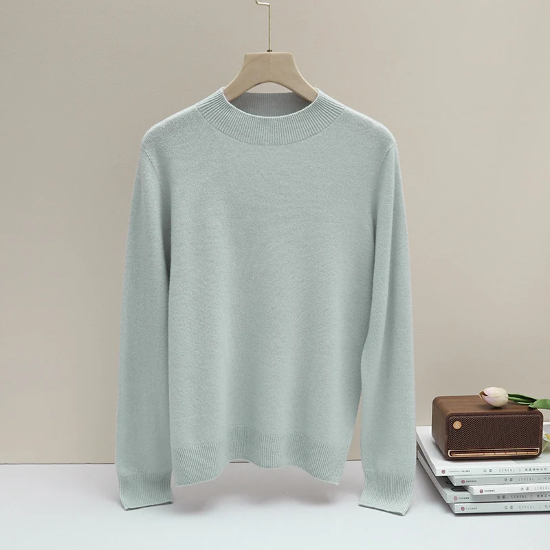 Damen Feiner Longsleeve-Rundhalspullover mit verstärktem Rippenkragen & schmeichelnder Hüftlänge Nord Taschen