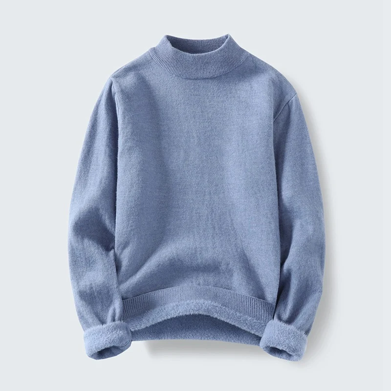 Damen Feinstrick-Mockneck-Pullover mit wärmendem Fleece-Innenfutter und umgeschlagenen Teddy-Bündchen Nord Taschen