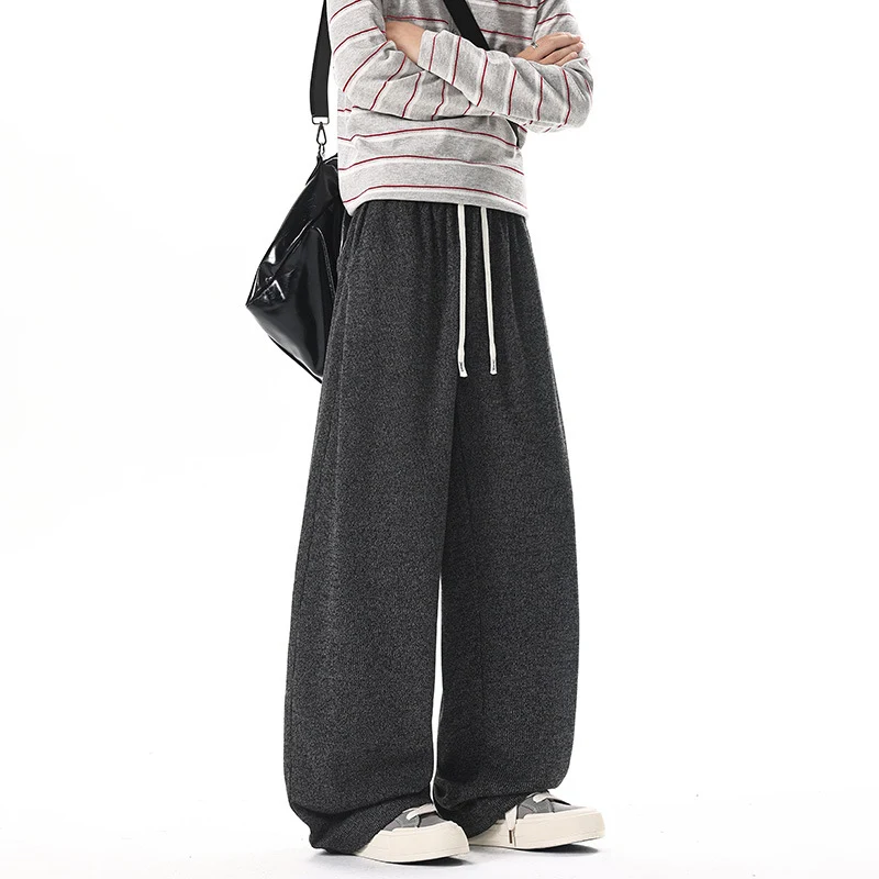 Damen Extraweite Strick-Loungehose mit Tunnelzug und elastischem Bund Nord Taschen