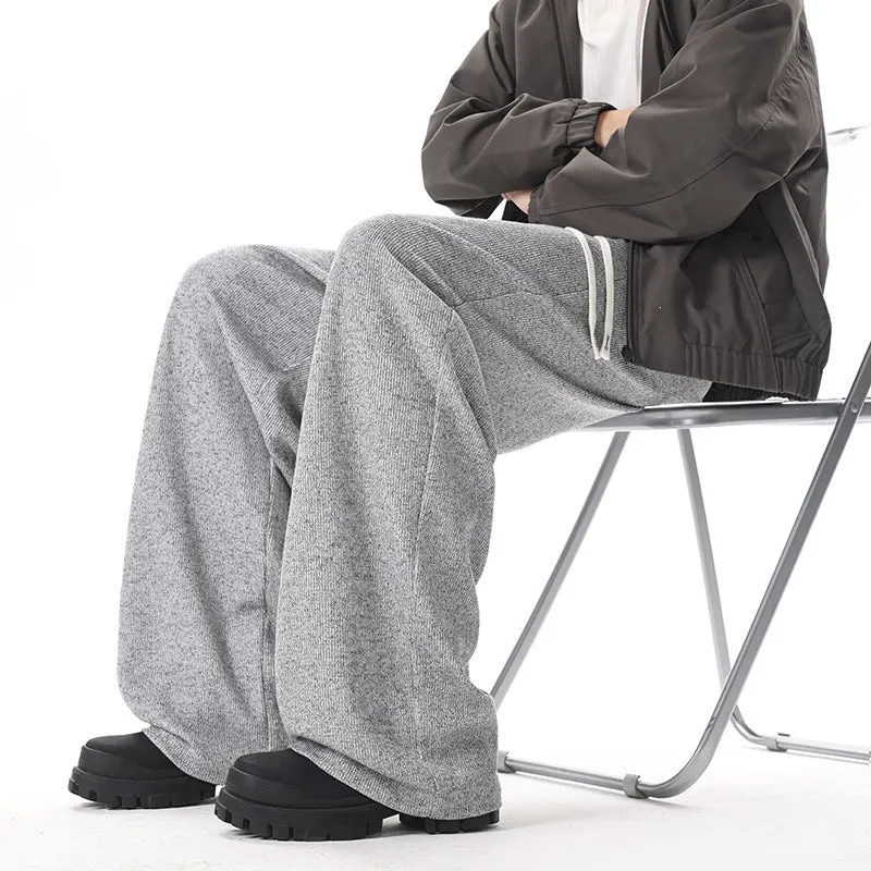 Damen Extraweite Strick-Loungehose mit Tunnelzug und elastischem Bund Nord Taschen