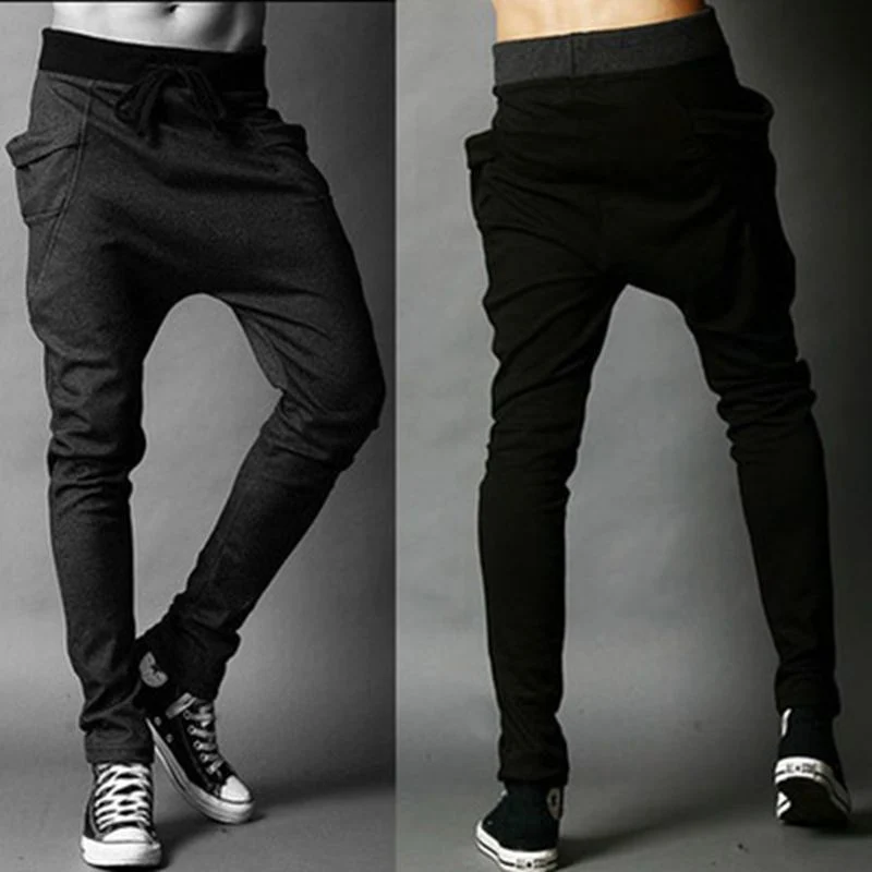 Herren Drop-Crotch Jogginghose mit oversized Außentaschen und schmal zulaufender Beinlinie Nord Taschen