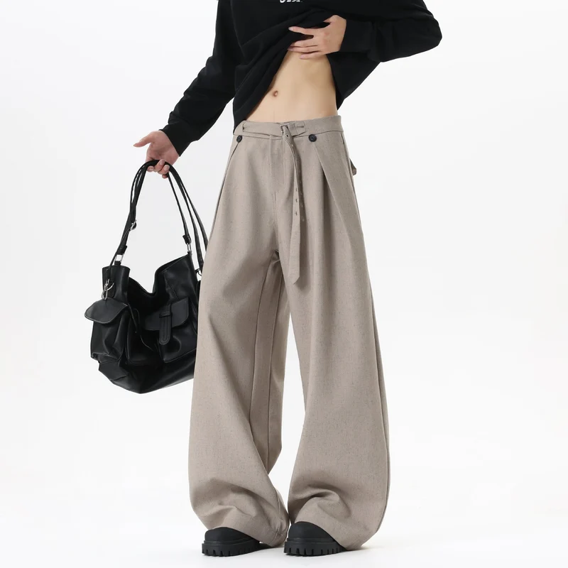 Damen Extraweite Culotte-Hose mit Faltenbund und Ziergürtel Nord Taschen