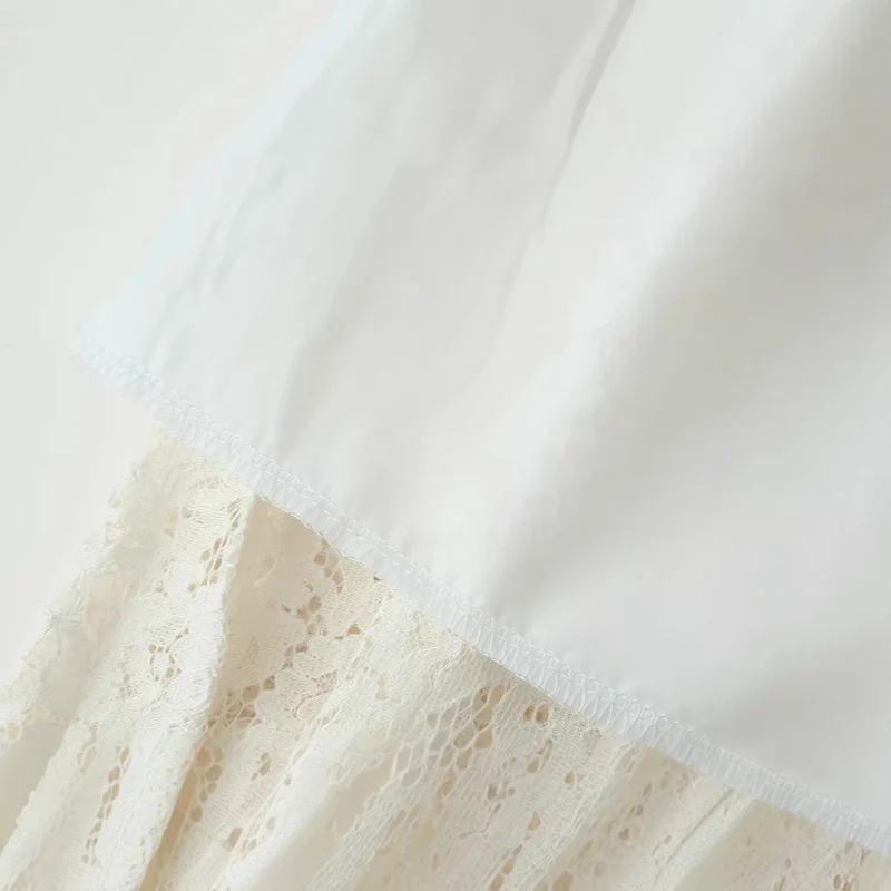 Damen Weite Spitzenhose mit elastischem Bund und ballonförmigen Beinen Nord Taschen