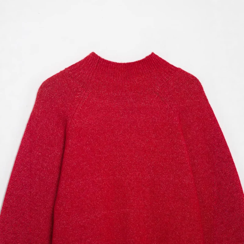 Damen Weicher Cape-Pullover mit weitem Fall und Stehkragen aus Glitzergarn Nord Taschen