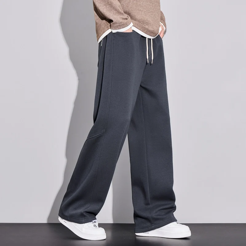 Herren weite Cargo-Sweathose aus angerautem Sweat mit Kordelzug Nord Taschen