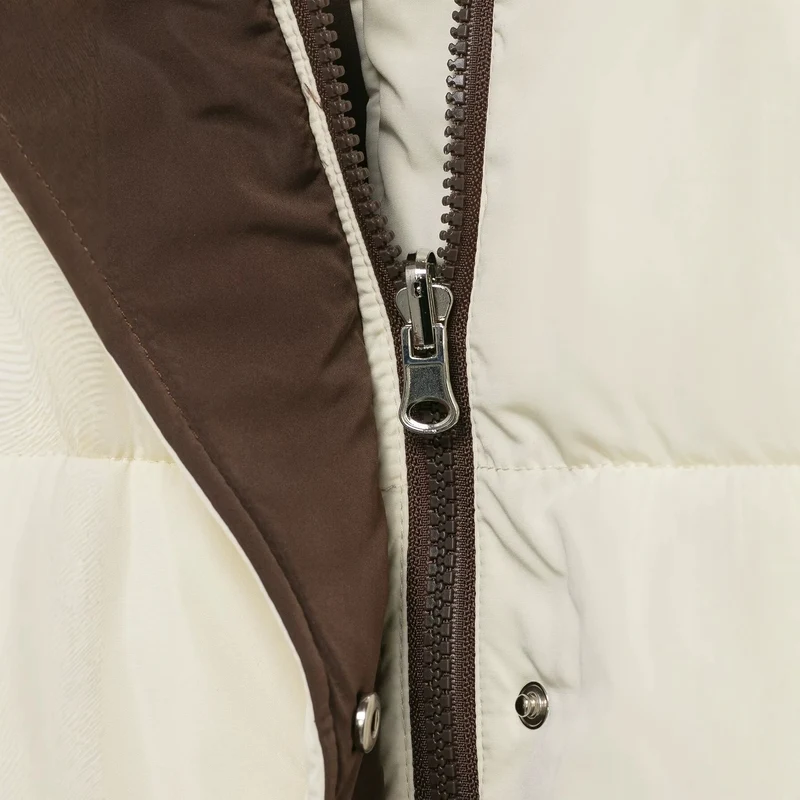 Damen Oversize-Steppjacke mit Kapuze und hohem Stehkragen Nord Taschen