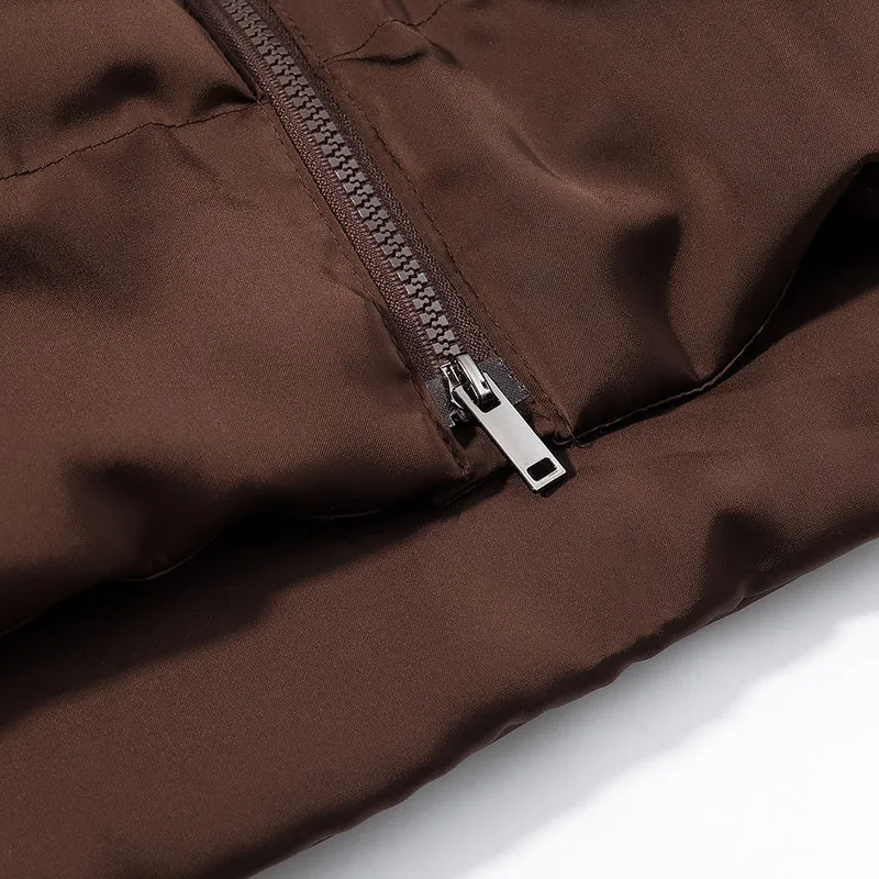 Damen Wärmende Kurz-Steppjacke mit Oversize-Kragen und 2‑Wege‑Reißverschluss Nord Taschen