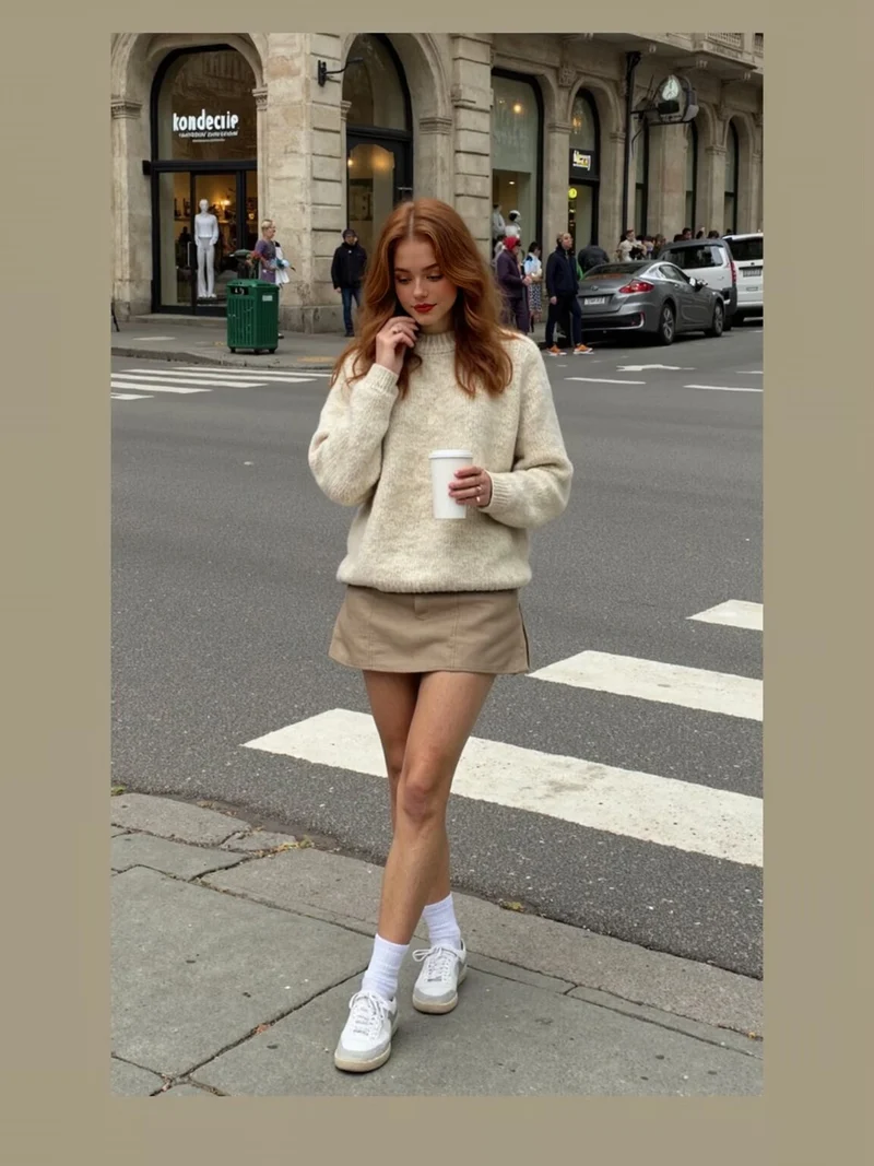 Damen Oversize Mohair‑Optik Pullover mit Rundhalsausschnitt und Raglanärmeln Nord Taschen