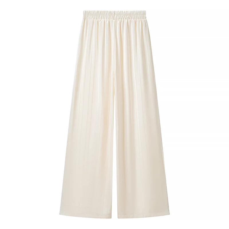 Damen Plissierte Palazzo-Hose aus veganem Lederimitat mit hohem Bund Nord Taschen
