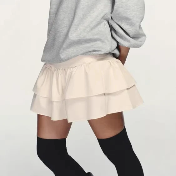 Damen Sweatshirt‑Kleid mit Stufenvolants und lockerem Oversize‑Schnitt Nord Taschen